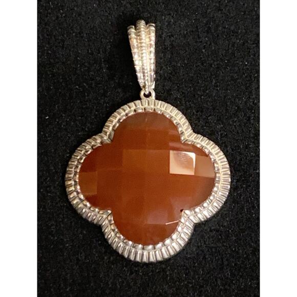Whitney Kelly Necklace & Detachable Pendant Carnelian Agate Sterling Silver Vin. - Picture 12 of 16